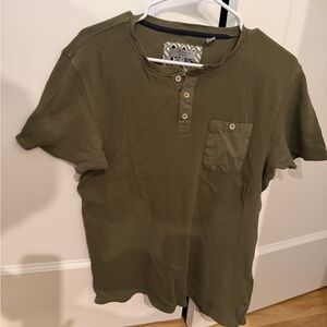 Ted Baker Khaki Short Sleeve Henley